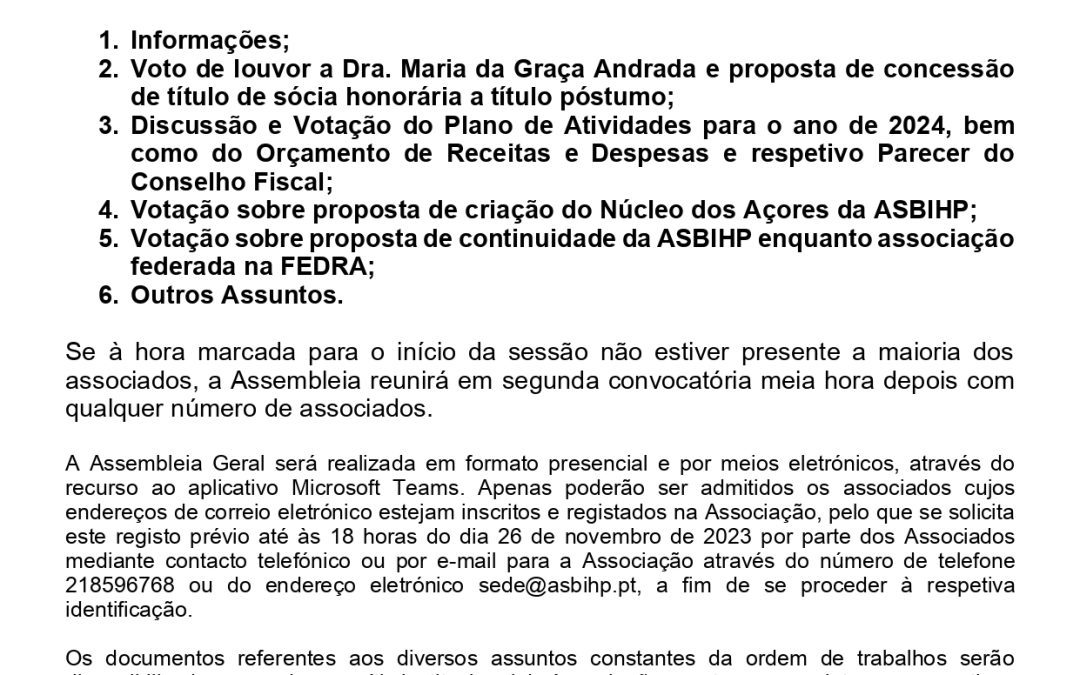 Assembleia-Geral | 27/11/2023